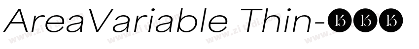 AreaVariable Thin字体转换